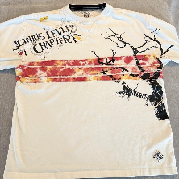 Akademiks Other - Akademiks Jeans Level Chapter Graphic T Shirt Mens 2XL White Streetwear Y2K